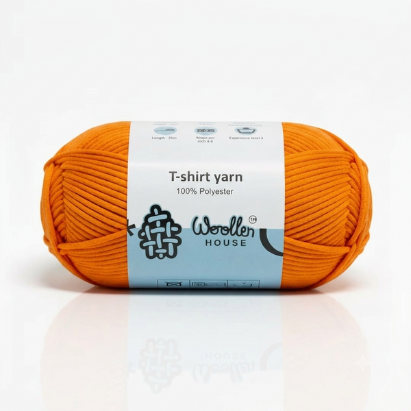 T-Shirt Yarn 10 Ply - Mustard Orange 5522 | Woollen House