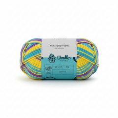 Milk Cotton Yarn 5PLY by Woollen House - Multicolour - 4533