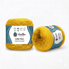 Milk Cotton Cake yarn 5PLY by Woollen House - Golden Yellow 5406