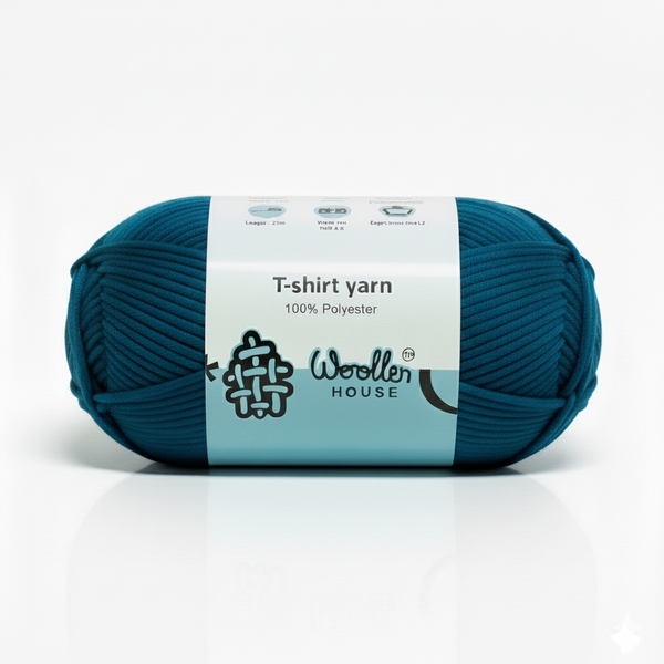 T-Shirt Yarn 10PLY by WoollenHouse  - Peacock Blue 5514