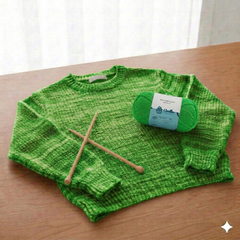 Milk Cotton Yarn 5 Ply - Fern Green 4545 | Woollen House