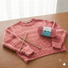 Milk Cotton Yarn 5 Ply - Dusty Rose Pink - 4548 | Woollen House