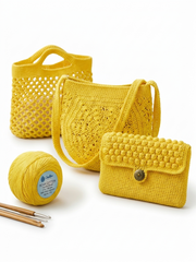 Nova Cotton Crochet Thread 4 Ply - Lemon Yellow 5601 | Woollen House