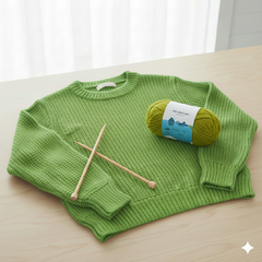 Milk Cotton Yarn 5PLY by Wollen House - Apple Green - 4532