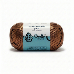 Metalic T-Shirt Yarn 6PLY by WoollenHouse - Dark Brown 5226