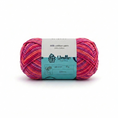 Milk Cotton Yarn 5 Ply - Multicolour Pink Shades 4536 | Woollen House