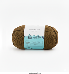 Milk Cotton Yarn 5PLY by Wollen House - Brown 4526