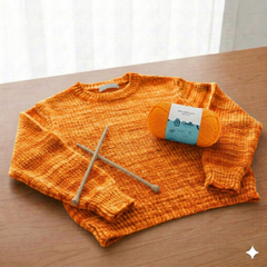 Milk Cotton Yarn 5 Ply - Neon Orange 4520 | Woollen House