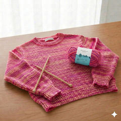 Milk Cotton Yarn 5 Ply - Multicolour Pink Shades 4536 | Woollen House