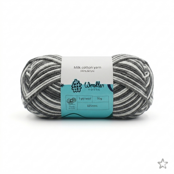 Milk Cotton Yarn 5 Ply - Multicolour 4541 | Woollen House