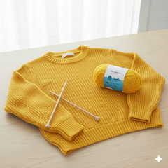 Milk Cotton Yarn 5PLY by Wollen House - Bright yellow 4531