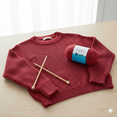 Milk Cotton Yarn 5PLY by Wollen House - Red 4528