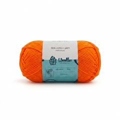 Milk Cotton Yarn 5 Ply - Neon Orange 4520 | Woollen House