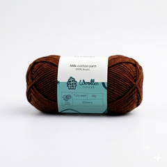 Milk Cotton Yarn 5 Ply - Dark Brown 4553 | Woollen House