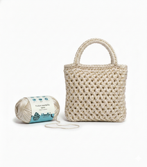 Metallic T-Shirt Yarn 6 Ply - Off White Sparkle 5228 | Woollen House