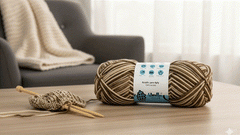 8 PLY Acrylic Yarn by Woollen House- Light Brown 7003