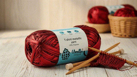 Metalic T-Shirt Yarn 6PLY by WoollenHouse - Multicolour Gray Shades 5221