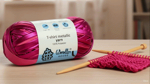 Metalic T-Shirt Yarn 6PLY by WoollenHouse - Rani PInk 5203