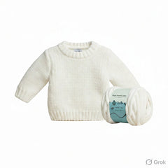 Baby Blanket Yarn by Woollen House - Off White 6025