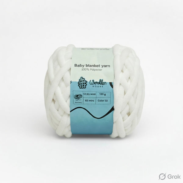Baby Blanket Yarn by Woollen House - Off White 6025