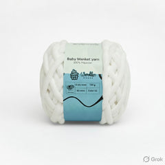 Baby Blanket Yarn by Woollen House - Off White 6025