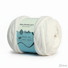 Baby Blanket Yarn by Woollen House - Off White 6025