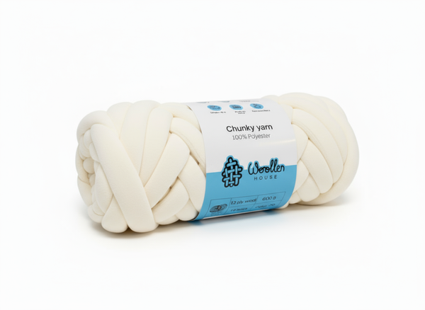 Chunky 12 ply Yarn by Woollen House -  Off White 3812