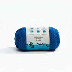 Crochet Combed 4PLY Yarn by Woollen House - Ocean Blue 7208