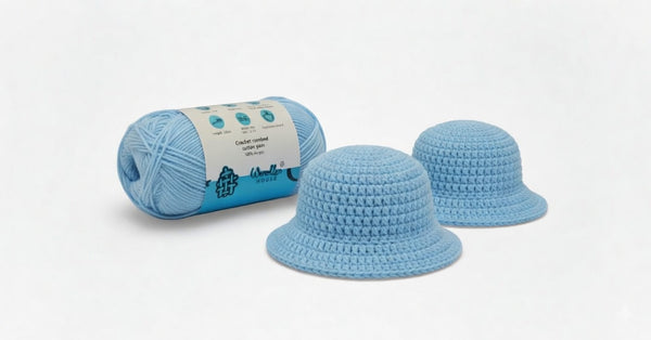 Crochet Combed 4PLY Yarn by Woollen House - Light Blue 7207